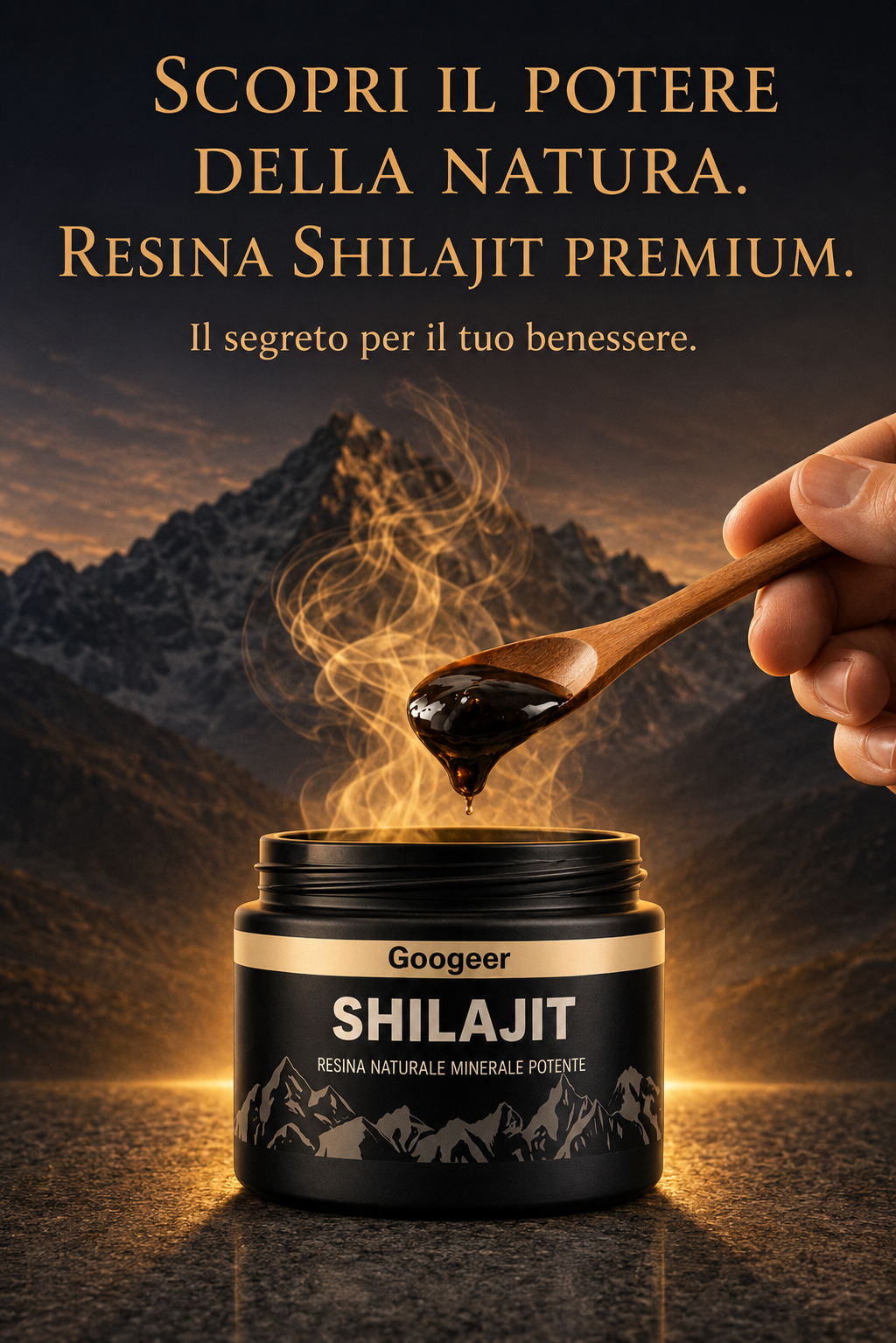 Shilajit puro al 100% 💎 Fonte di energia vitale dall'Himalaya